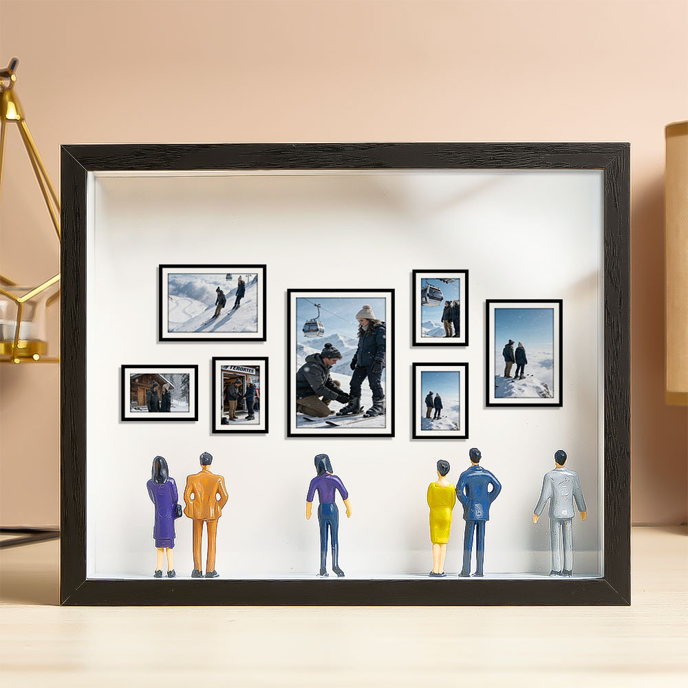 Custom Photo Mini Art Gallery Frame Personalized Museum of Us Frame Unique and Meaningful Gift for Her or Him - MyPhotoKeychainUK
