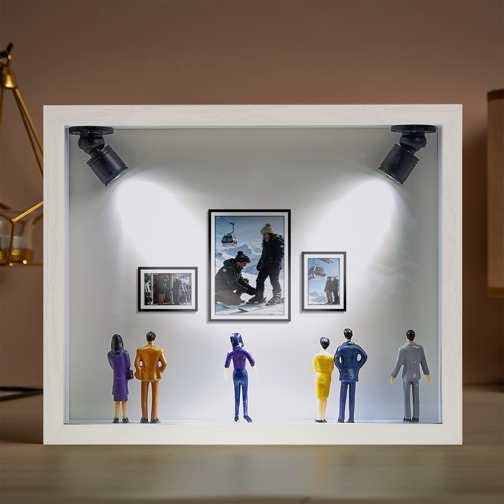 Custom Photo Mini Art Gallery Frame Personalized Museum of Us Frame Unique and Meaningful Gift for Her or Him - MyPhotoKeychainUK