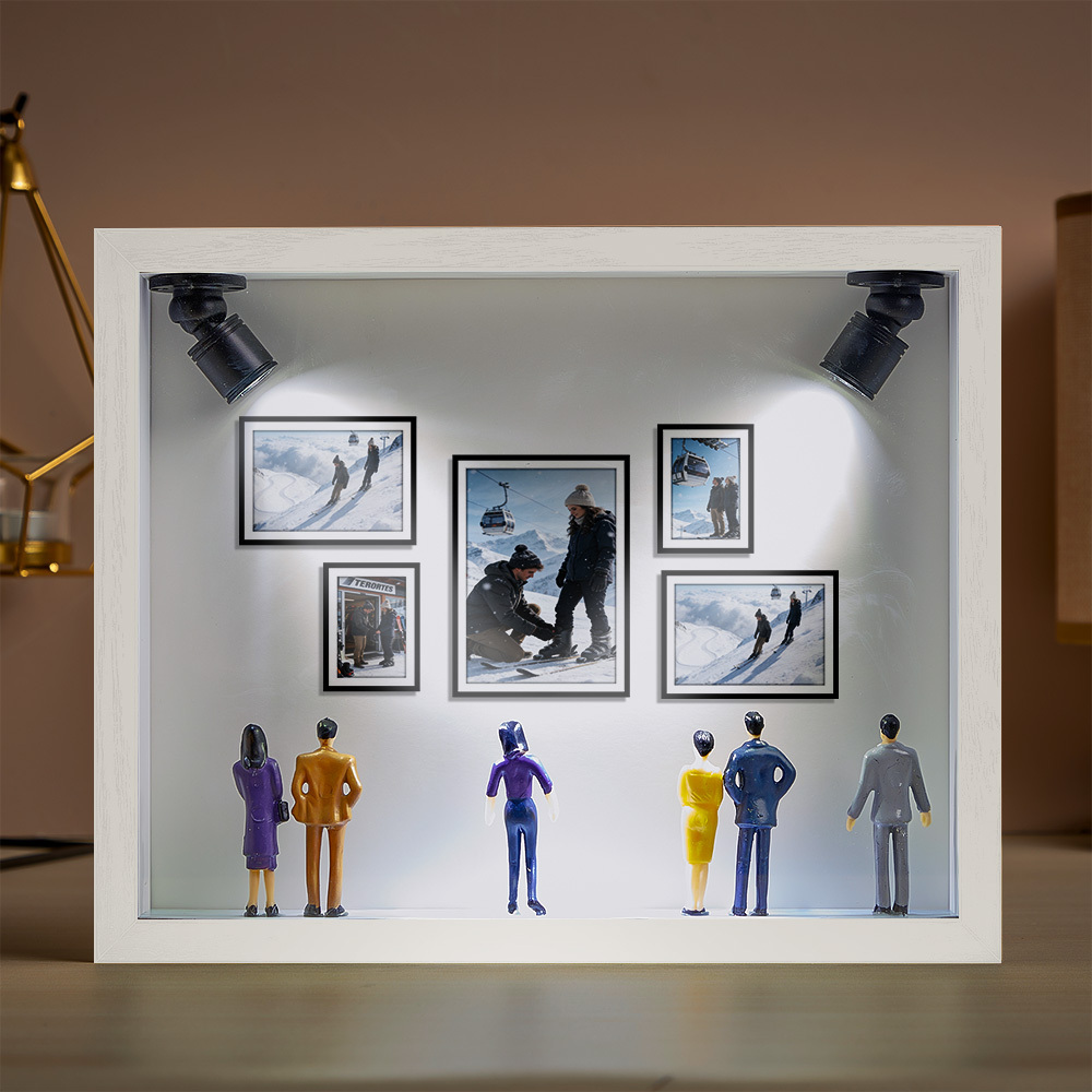 Custom Photo Mini Art Gallery Frame Personalized Museum of Us Frame Unique and Meaningful Gift for Her or Him - MyPhotoKeychainUK