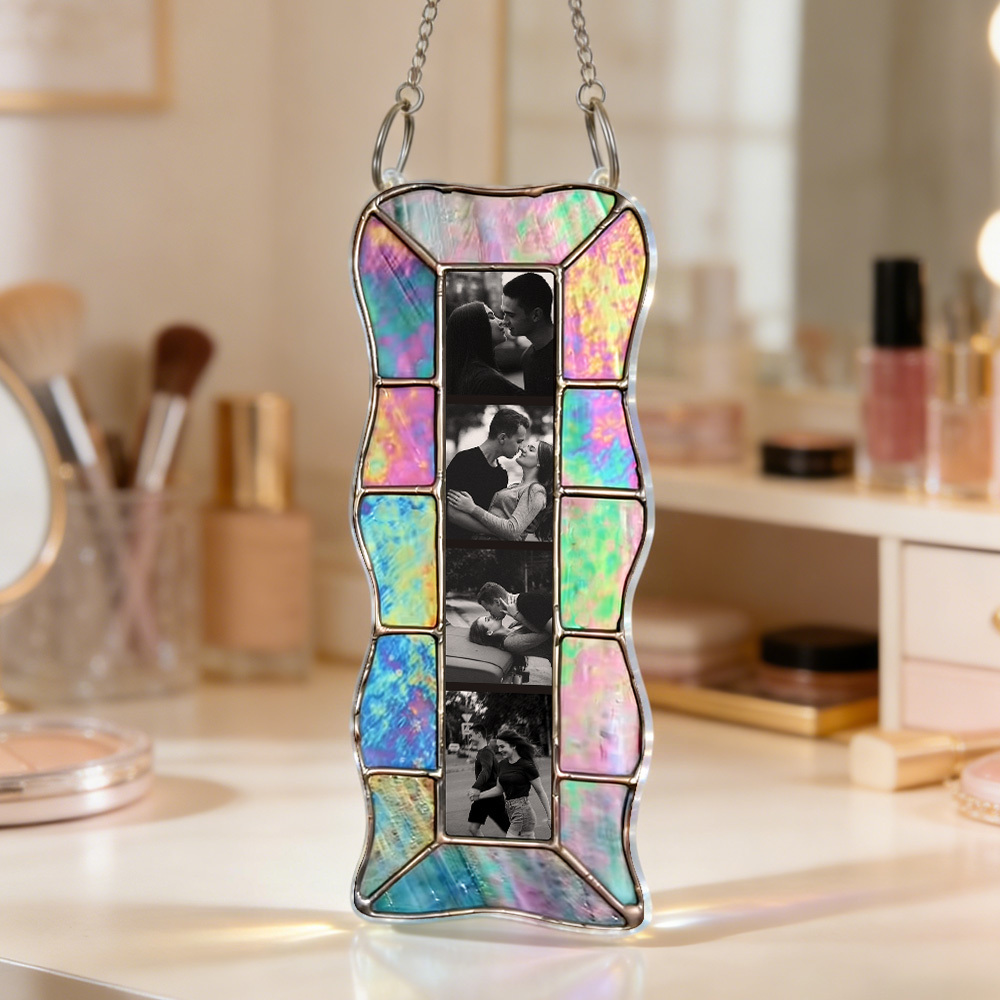 Custom Photo Frame Stained Photobooth Ornament Personalized Art Picture Frame Home Decor Ornament - MyPhotoKeychainUK