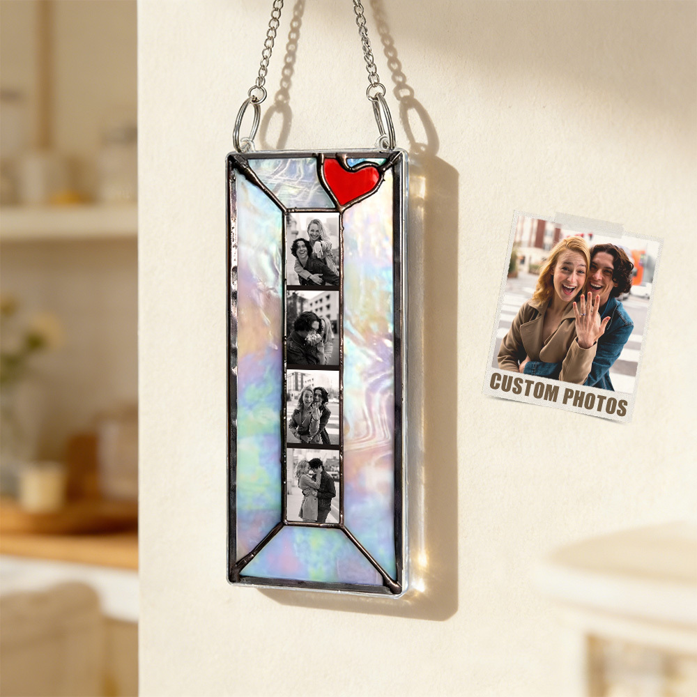 Custom Photo Frame Stained Photobooth Ornament Personalized Art Picture Frame Home Decor Ornament - MyPhotoKeychainUK