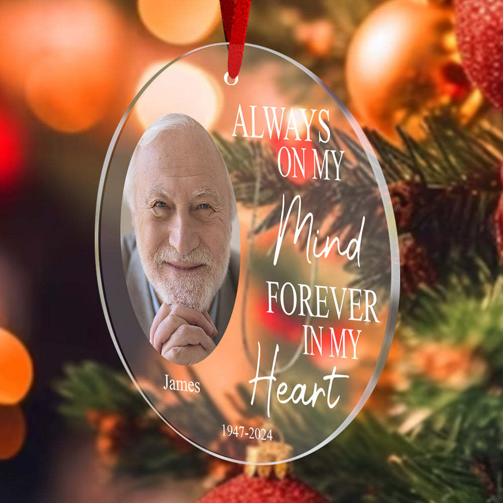 Personalized Christmas Memorial Ornaments with Photo Christmas Ornament for Memorial Gift -