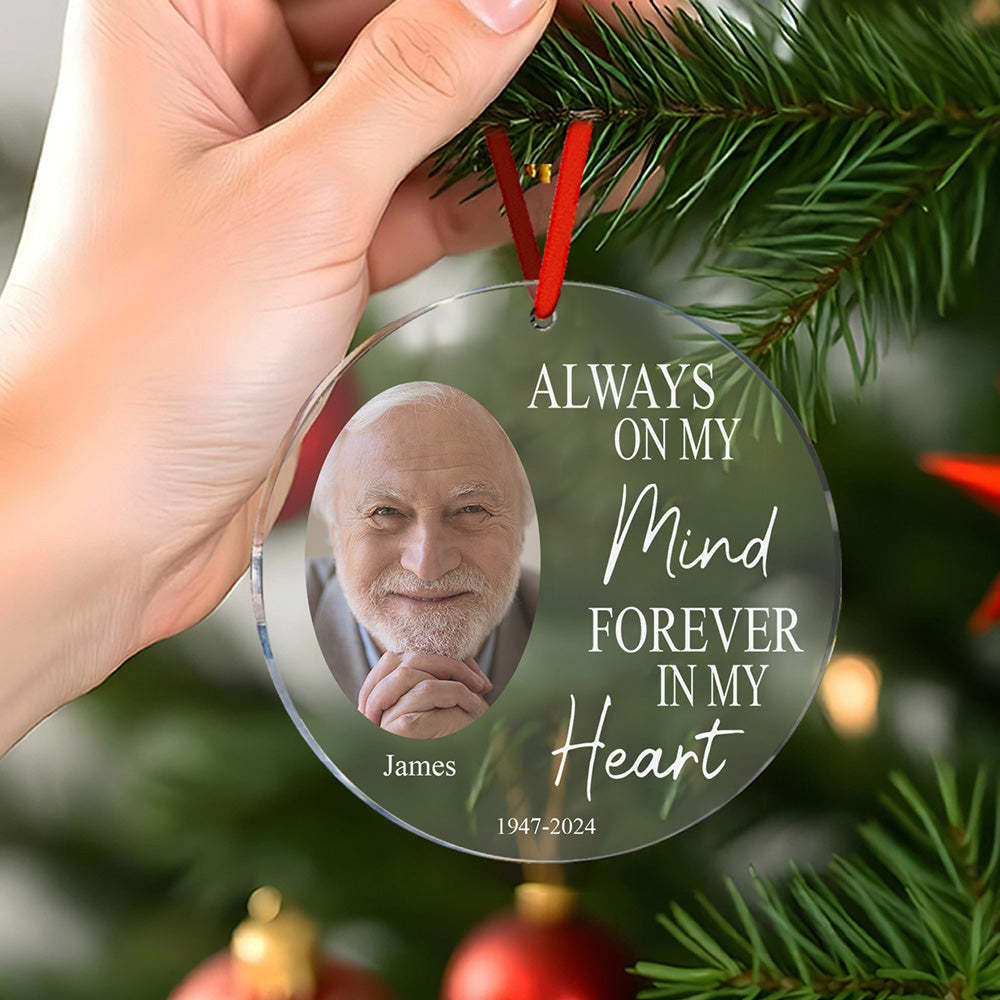 Personalized Christmas Memorial Ornaments with Photo Christmas Ornament for Memorial Gift -
