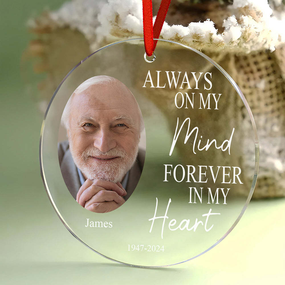 Personalized Christmas Memorial Ornaments with Photo Christmas Ornament for Memorial Gift -