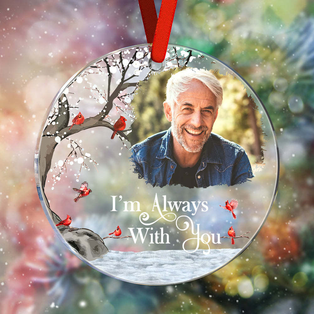 Personalized Memorial Ornament with Photo Christmas Ornament Memorial Gift for Family or Friends -