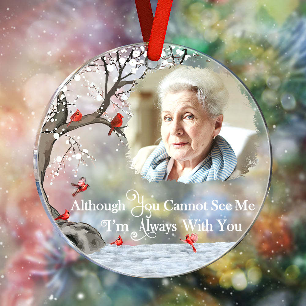 Personalized Memorial Ornament with Photo Christmas Ornament Memorial Gift for Family or Friends -