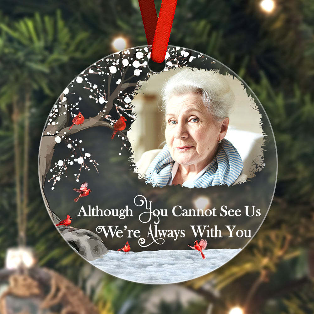 Personalized Memorial Ornament with Photo Christmas Ornament Memorial Gift for Family or Friends -