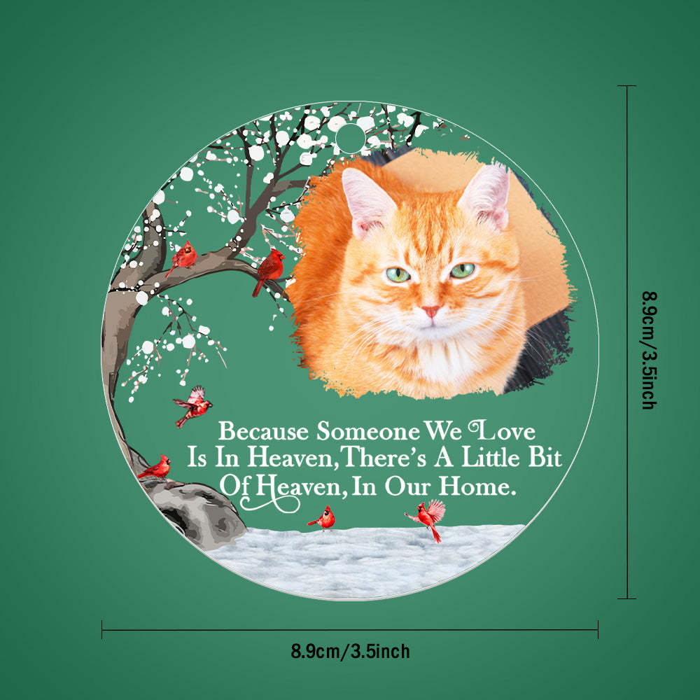 Personalized Memorial Ornament with Photo Christmas Ornament Memorial Gift for Family or Friends -