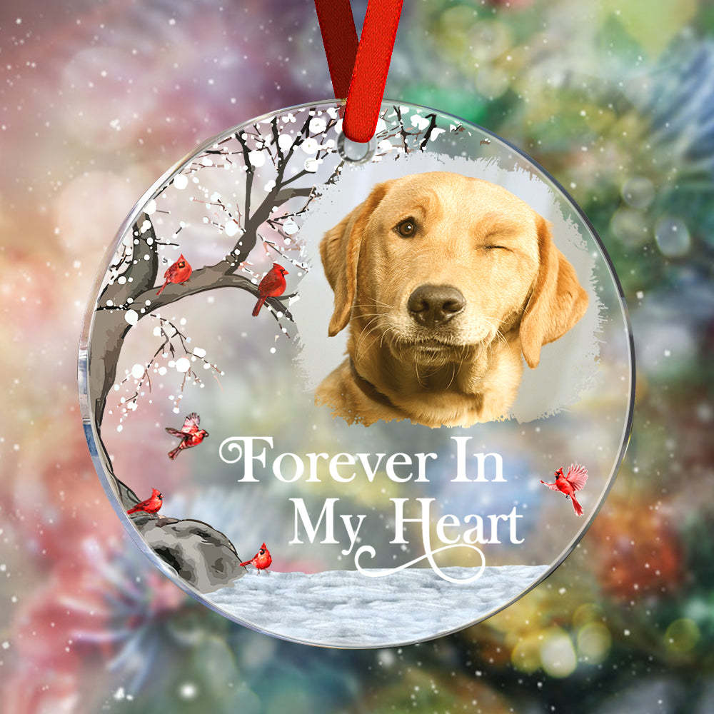 Personalized Memorial Ornament with Photo Christmas Ornament Memorial Gift for Family or Friends -