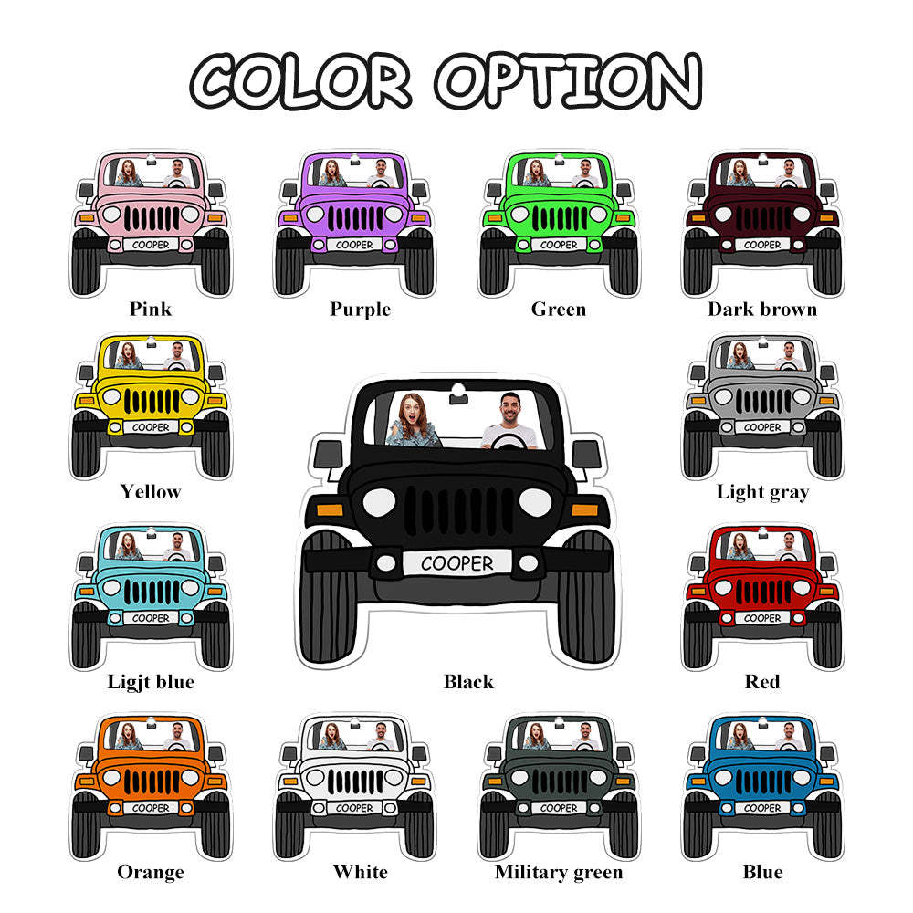 Personalized Off Road Car Photos Ornament Car Rearview Mirror Acrylic Hanging Accessories - soufeelus