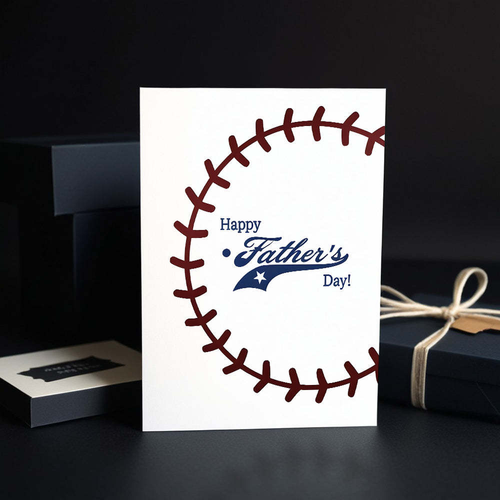Father's Day Card Baseball Card Dad Card for Dad Sports Fan Card - PhotoKeychain