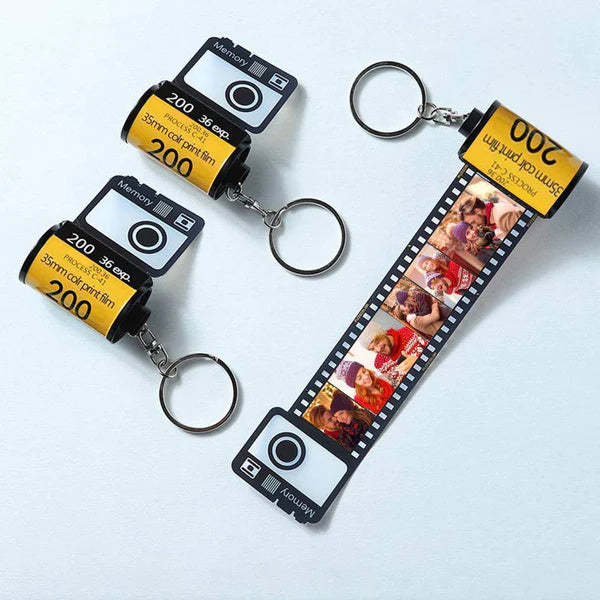 Camera Roll Key Chain Personal Film Roll Keychain Custom Photo Keyring Romantic Customized Gifts Your Vintage Love Keychain