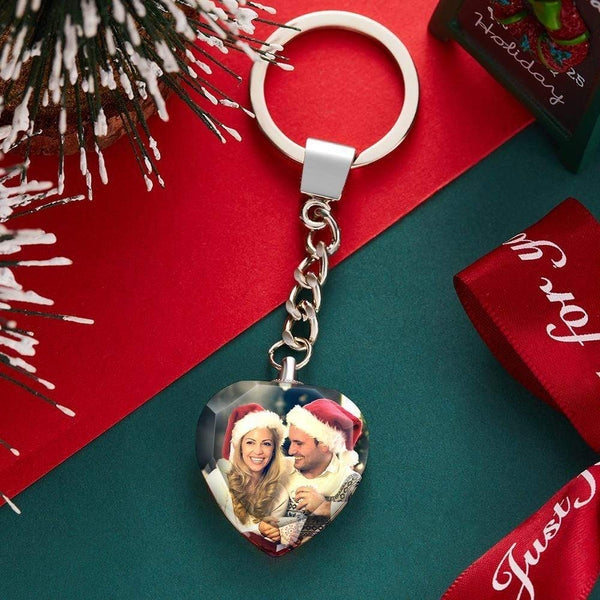 Love Gifts Photo Keyring Custom Photo Keychain Crystal Heart Keychain - Hot Sale