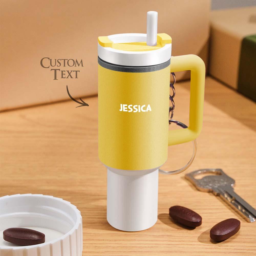 Miniature Tumbler Keychains with Custom Name Portable Pill Box - PhotoKeychain