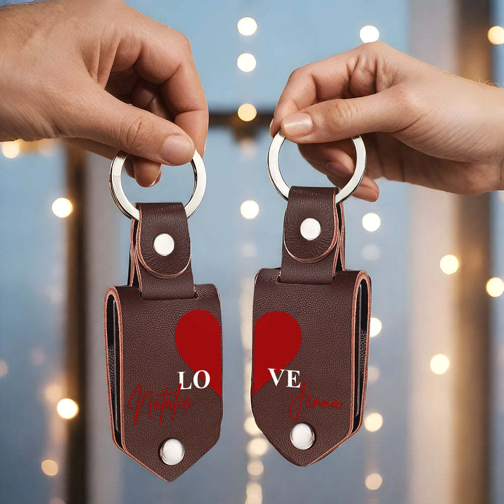 Personalized Photo Keychain Set Custom Photo Keyring 2 pcs Personalized Key Ring Gift - PhotoKeychain
