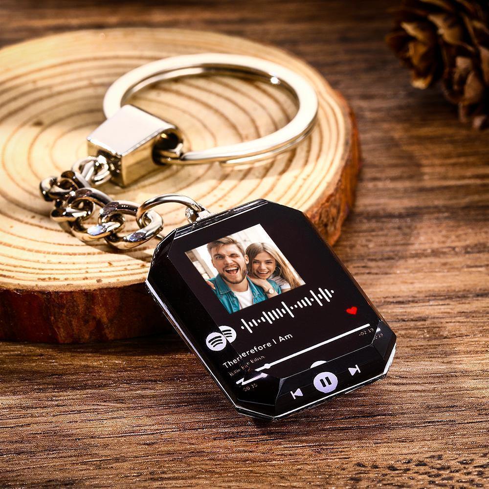 Father's Day Gift - Custom Spotify Code Crystal Keychain | Photo Keychain Personalized Gift - myspotifyplaque