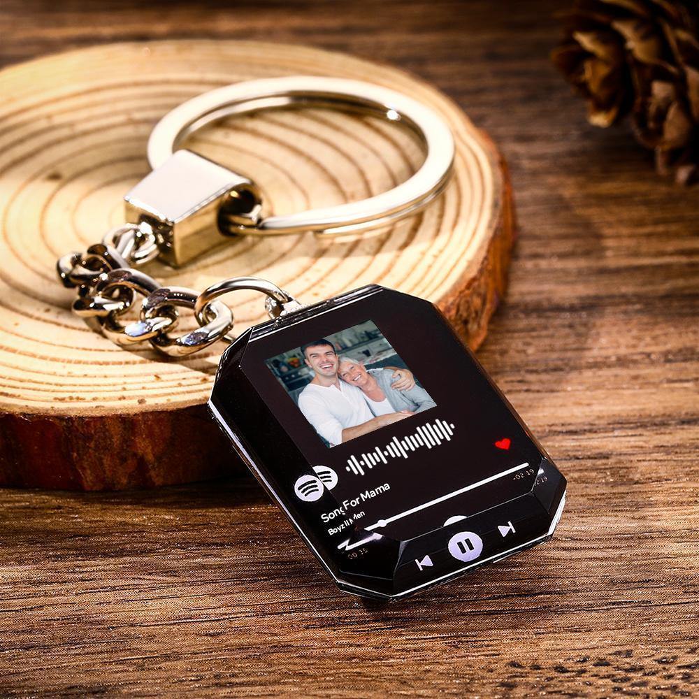 Father's Day Gift - Custom Spotify Code Crystal Keychain | Photo Keychain Personalized Gift - myspotifyplaque