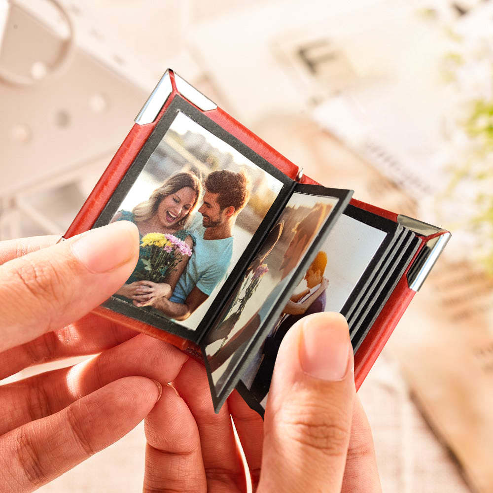 Anniversary Gifts Custom Photo Keychain Personalized Photo Keyring Leather Keychain Romantic Gift