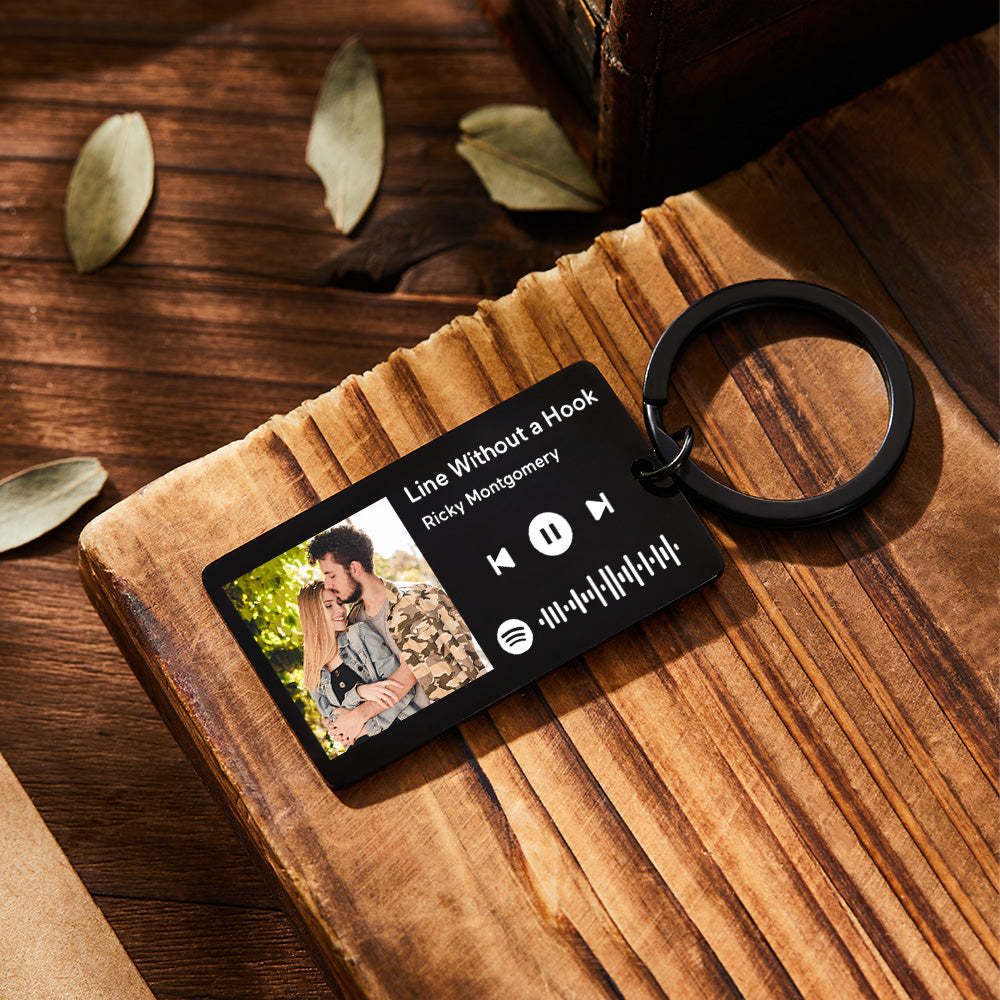Custom Spotify Music Tag Keychain Personalised Scannable Music Song Key Chain Gifts for Him - PhotoKeychain