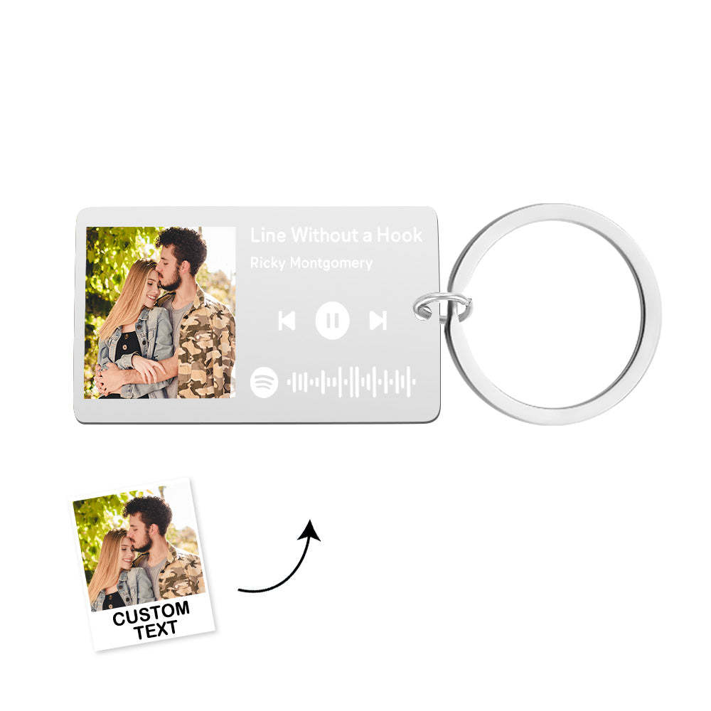 Custom Spotify Music Tag Keychain Personalised Scannable Music Song Key Chain Gifts for Him - PhotoKeychain