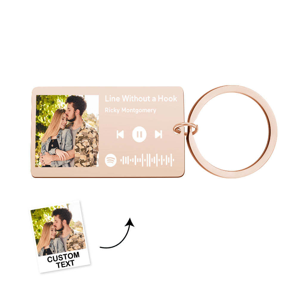 Custom Spotify Music Tag Keychain Personalised Scannable Music Song Key Chain Gifts for Him - PhotoKeychain