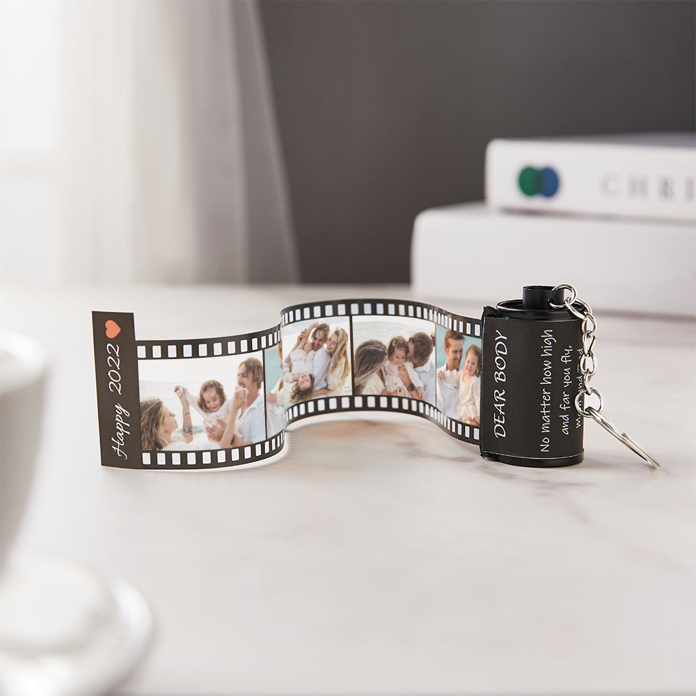 Mother's Day Gift Camera Roll Key Chain Personal Film Roll Keychain Custom Text Colorful Keychain Meaningful Gifts For Family
