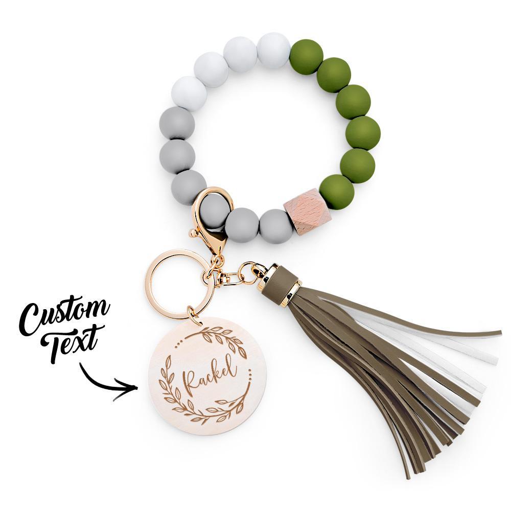 Custom Engraved Keychain Bracelet Tassel Creative Gifts - PhotoKeychain