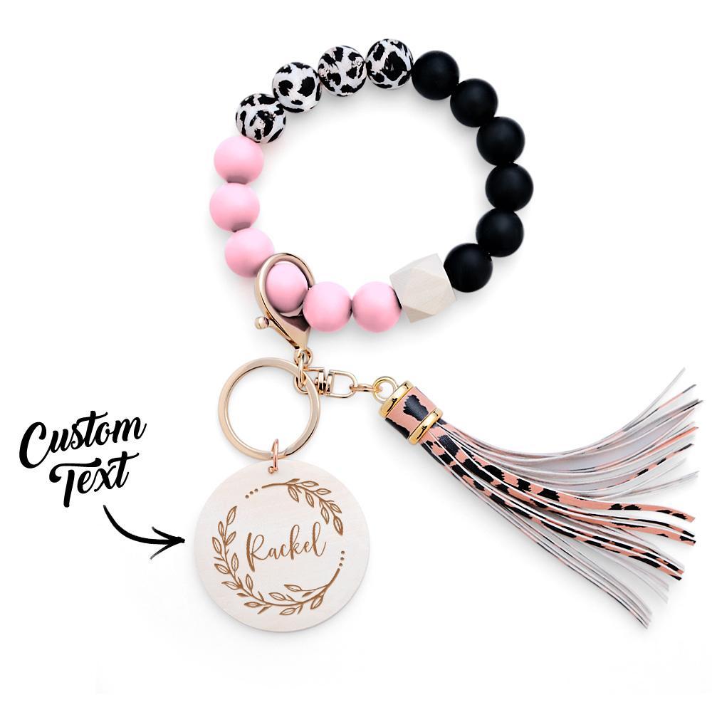 Custom Engraved Keychain Bracelet Tassel Creative Gifts - PhotoKeychain