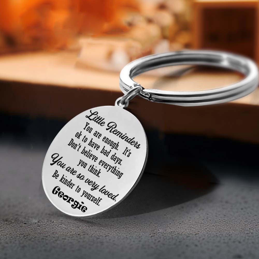 Little Reminders Keychain Custom Mental Health Gift Inspiration Keychain Gift For Friend - PhotoKeychain