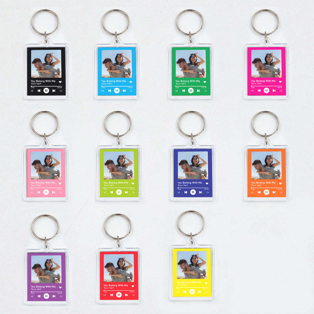 Custom Spotify Music Keychain Tap to Play NFC Tag Keychain Unique Gift for Lover - PhotoKeychain