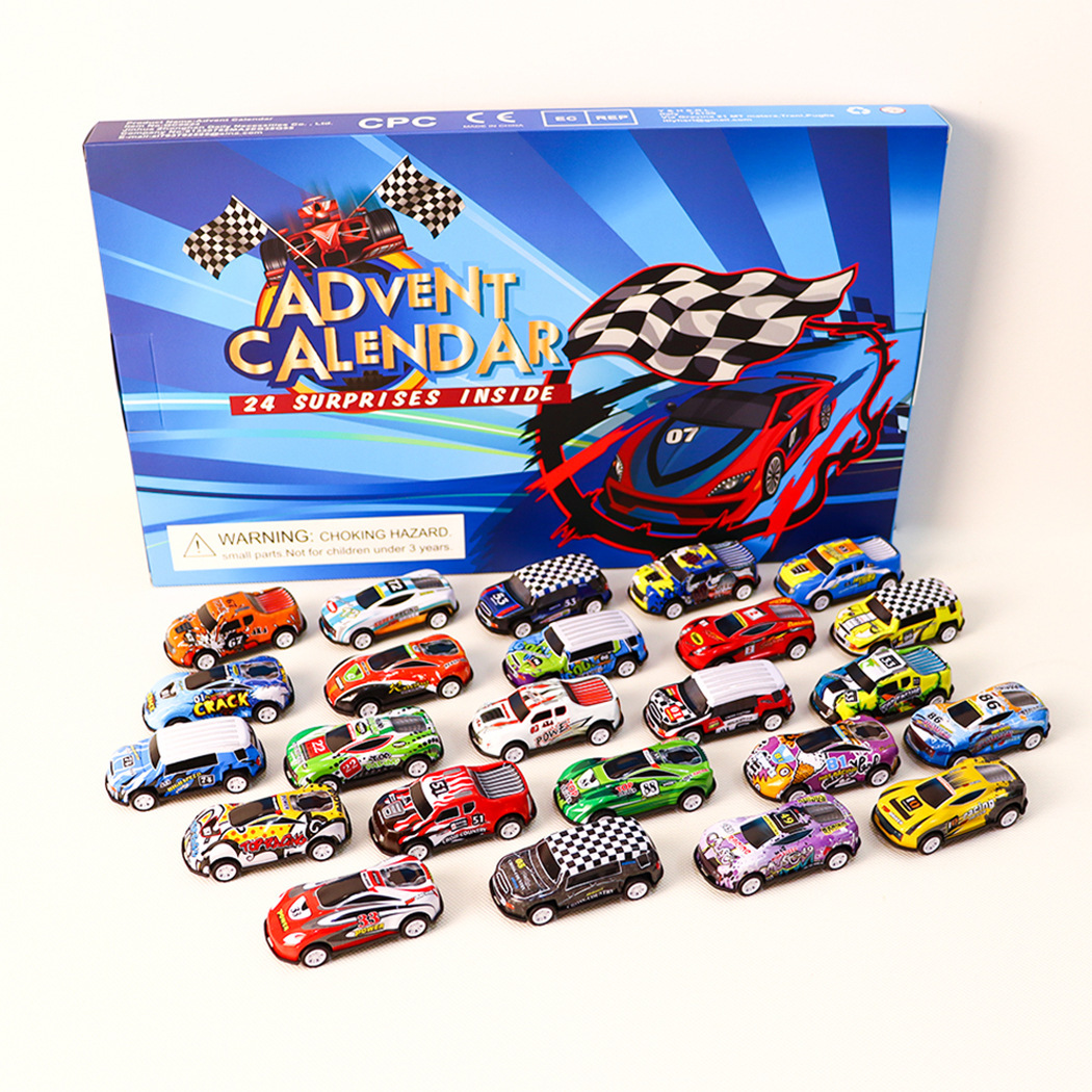 Christmas Alloy Car Advent Calendar 24 Days Countdown Alloy Car Toy Set Countdown Surprise Gift Box for Kids - MyPhotoKeychainUK