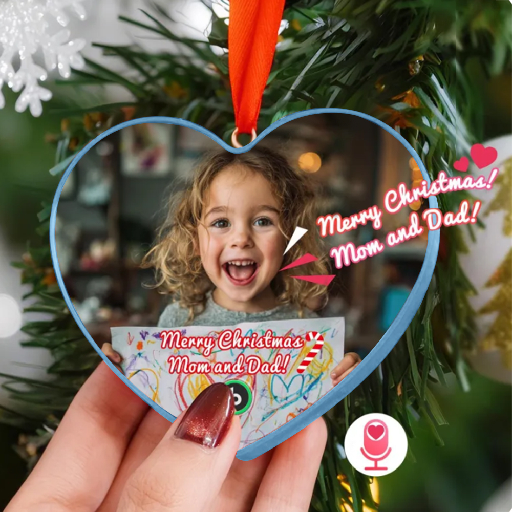 Custom Christmas Fridge Magnet with Heart-Shaped Custom Photo Custom Text Christmas Gift - MyPhotoKeychainUK