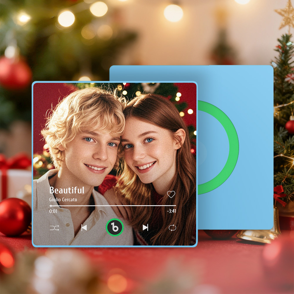 Christmas Gifts Gift for Him New 4.0 Upgrade Custom Music Fridge Magnet Colorful Frame Album Fridge Magnet Can Play Songs Gift for Couple - MyPhotoKeychainUK