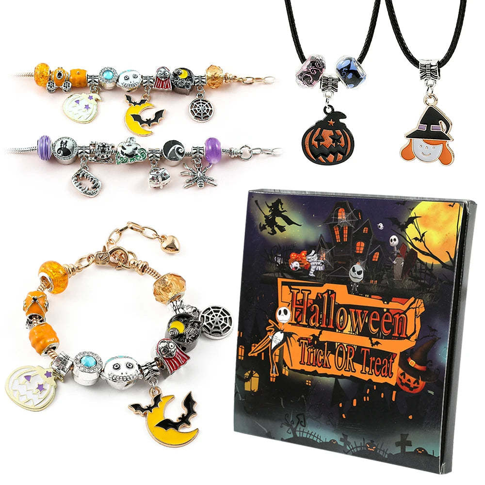 Halloween Advent Surprise Blind Box DIY Charms Beads Bracelet Charms Pendants - MyPhotoKeychainUK