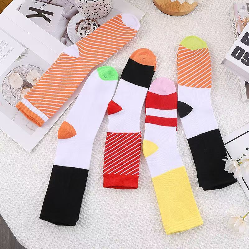 5 Pairs Sushi Socks Creative Middle Tube Cotton Sushi Socks, Box Design Funny Weird Sushi Food Creative Socks - MyPhotoKeychainUK
