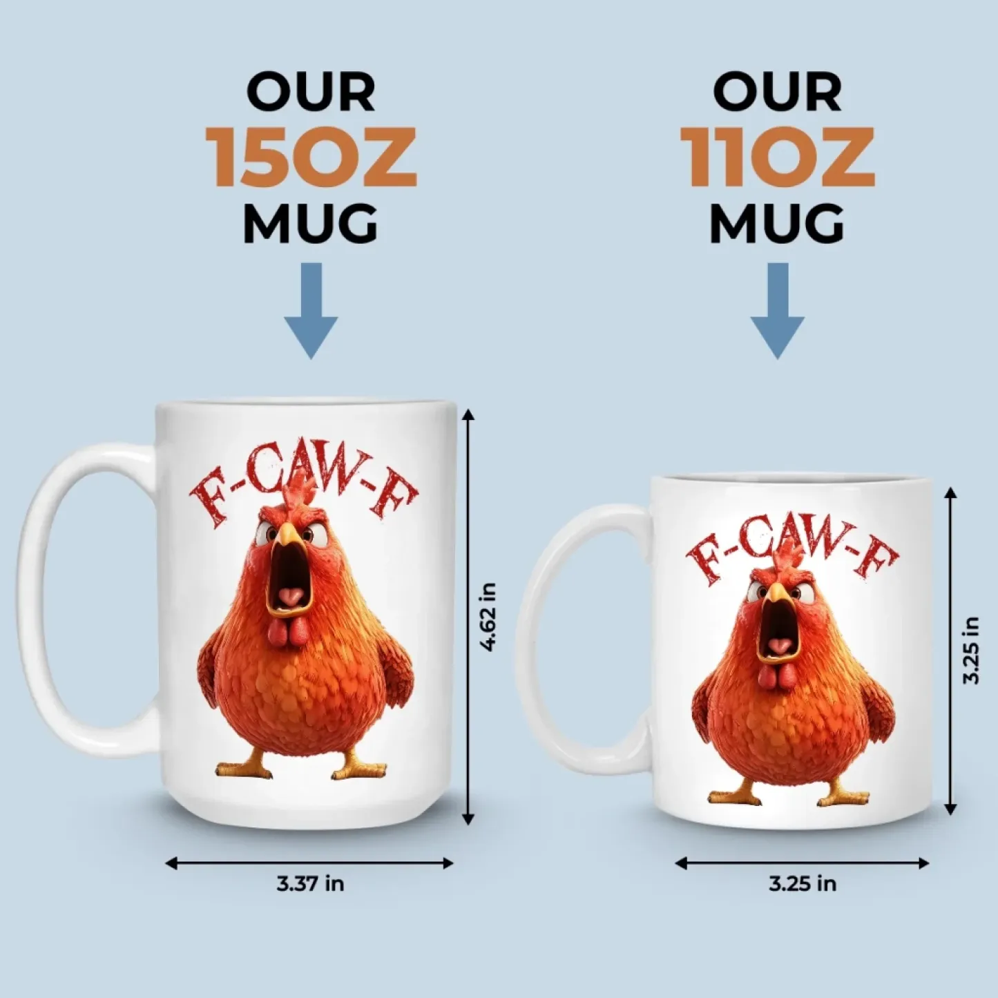 Custom Mug - Personalized Funny Gifts For Best Friends, Family, Coworker, Work Bestie - My Resting Squawk Face - MyPhotoKeychainUK