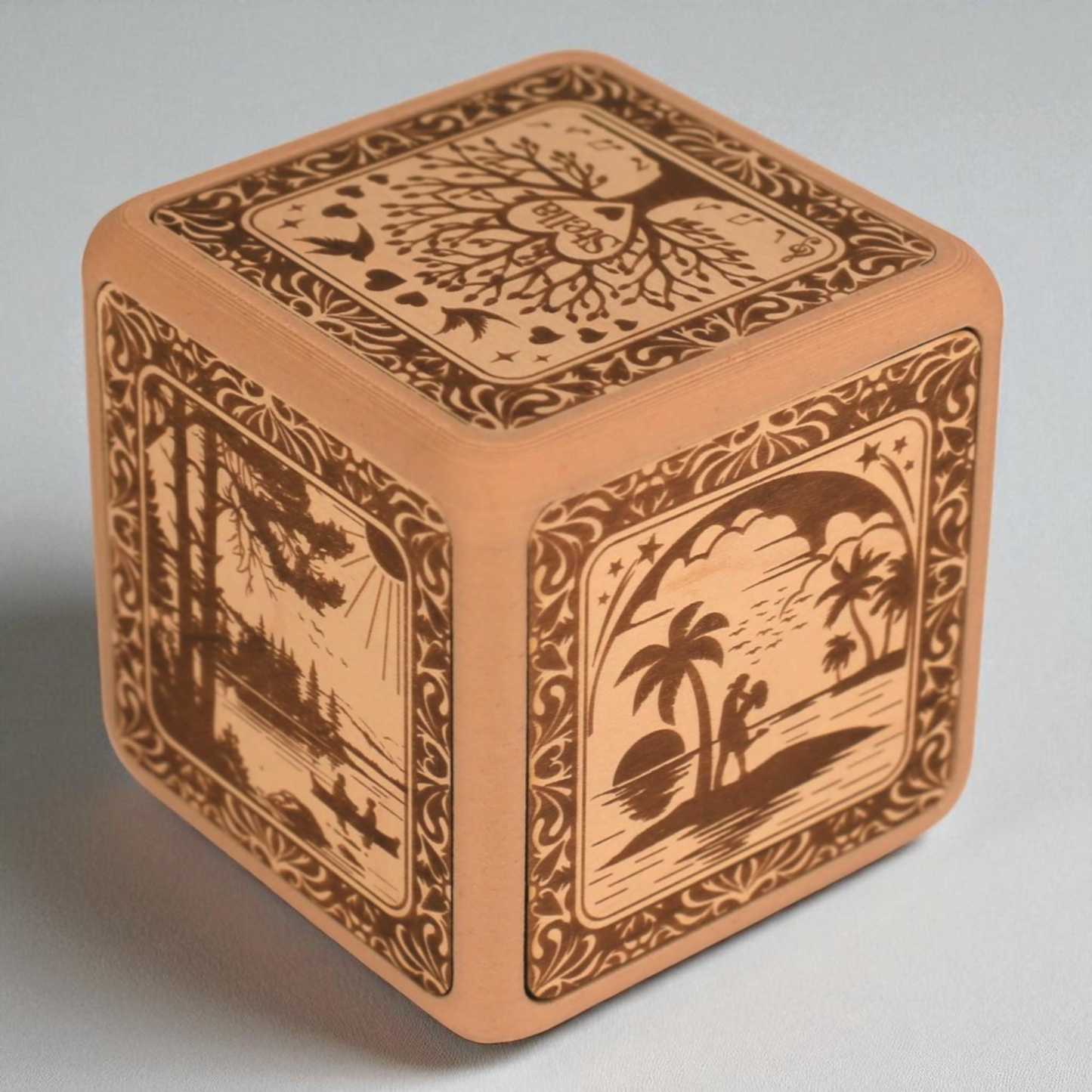 Custom Four Seasons Love Music Box Personalized Valentine's Gift for Her - MyPhotoKeychainUK