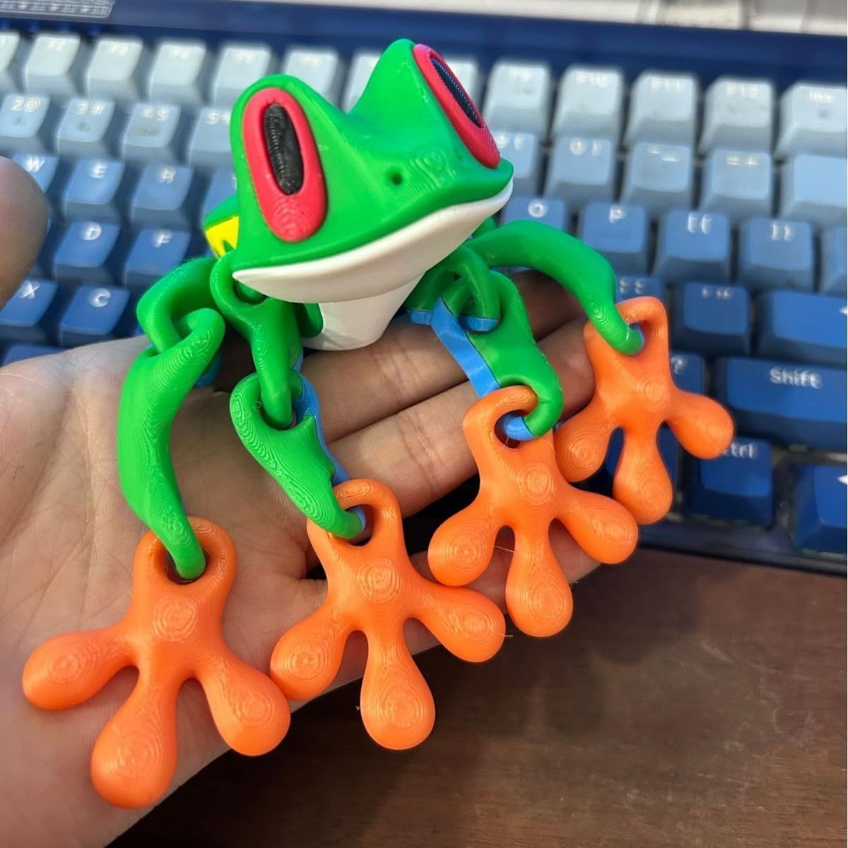 3D Printed Magnetic Frog Refrigerator Magnet Adorable Articulated Frog Decor for Home or Office - MyPhotoKeychainUK