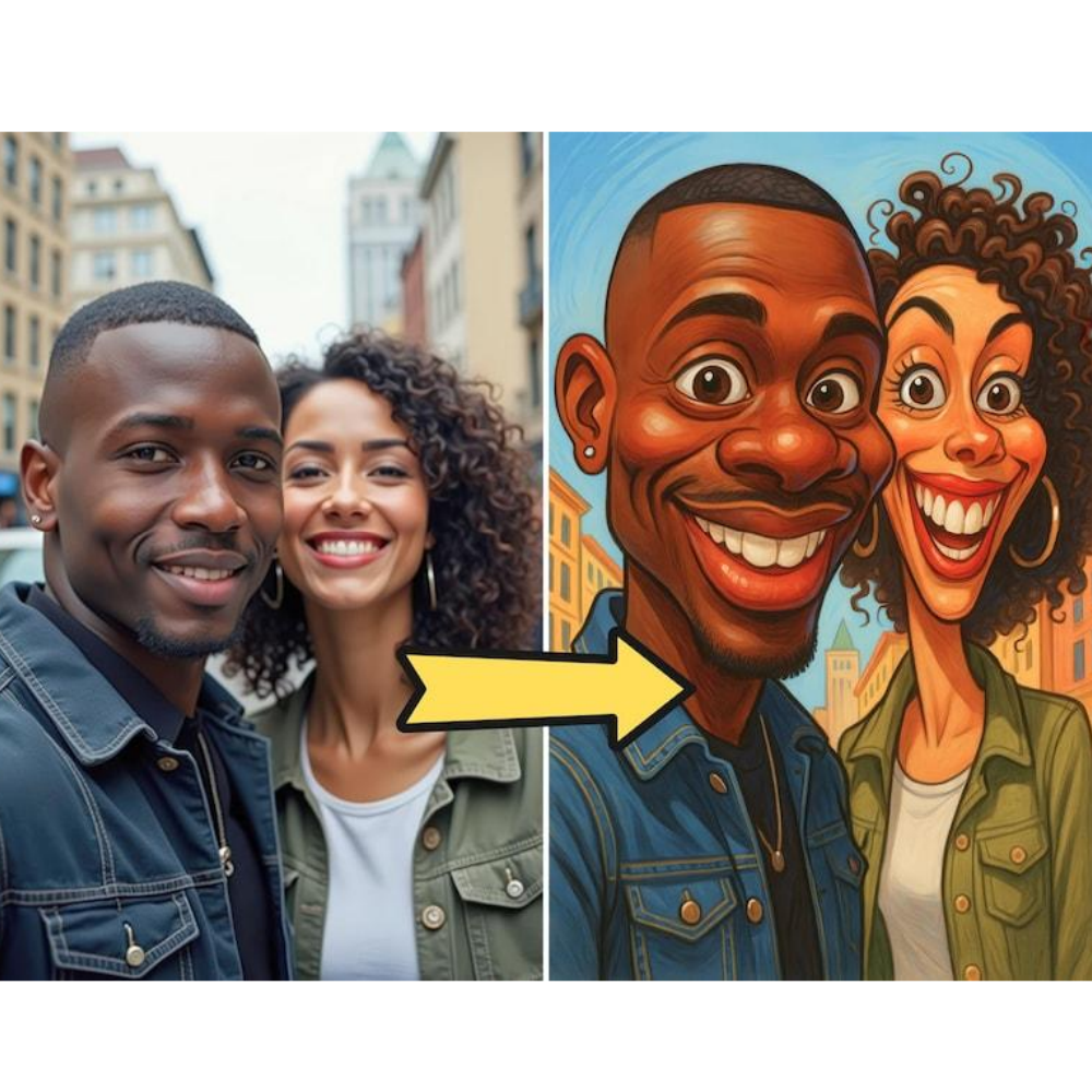 Custom Funny Caricature Portrait Frame Transform Your Photo into Hilarious Art Gift - CustomPhotoKeychainAU