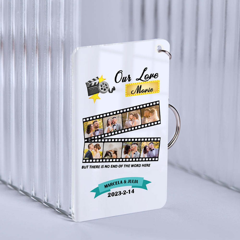 Custom Roll Photo Keychain Personalized Plaque Gift For Her - customphotokeychain