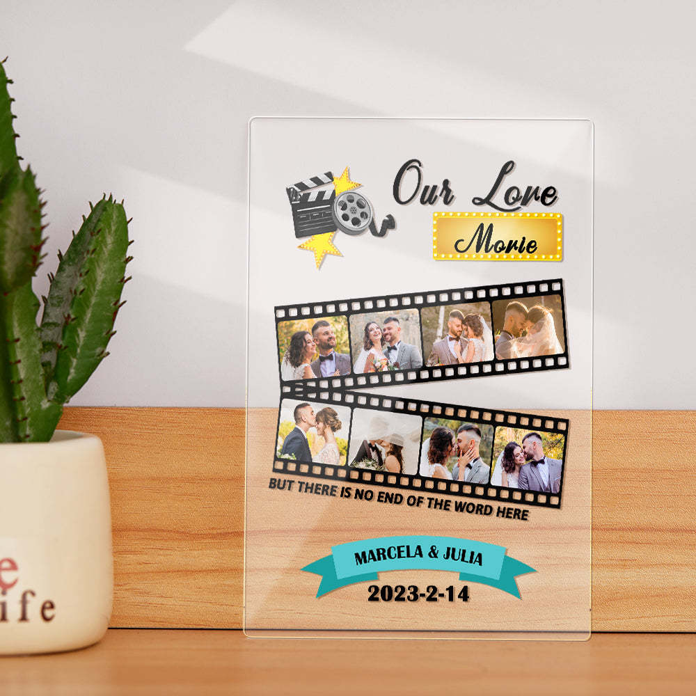 Custom Roll Photo Keychain Personalized Plaque Gift For Her - customphotokeychain