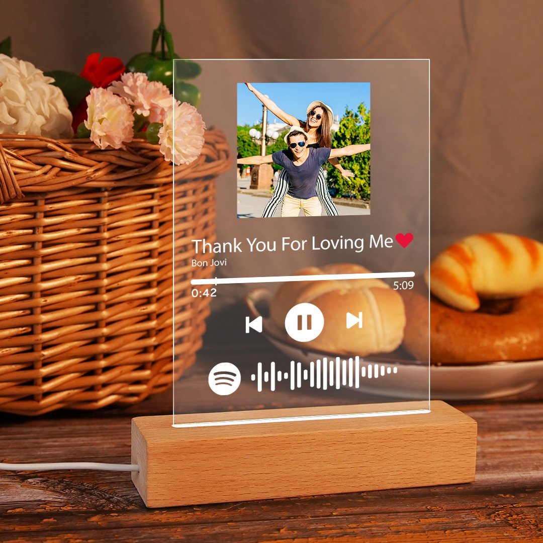 Choice Custom Night Light - Spotify Code Music Plaque Glass For Family(4.7in x 7.1in)