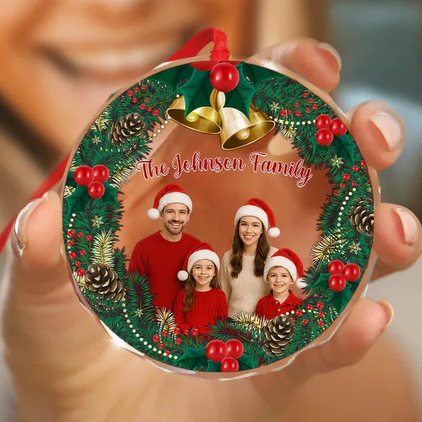 Custom Photo Family Bonds Are Unbreakable Ornament Best Christmas Gift for Family - CustomPhotoKeychainAU