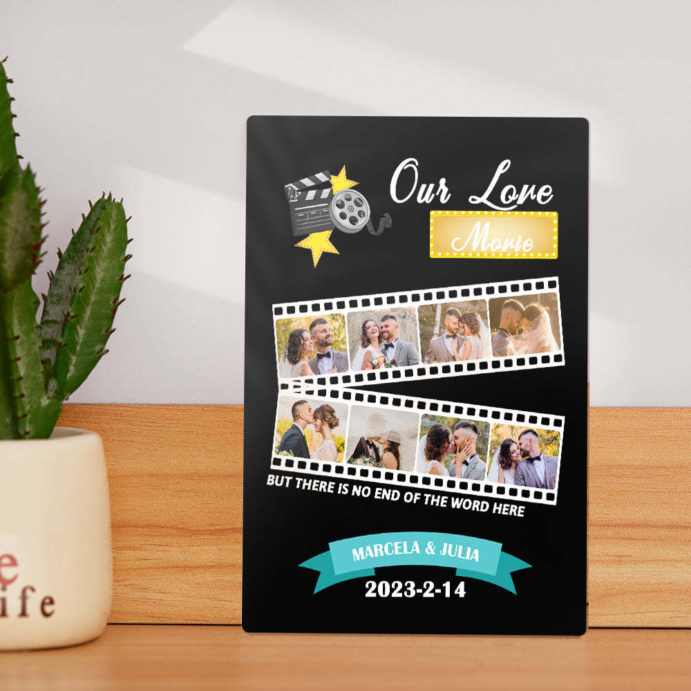 Custom Roll Photo Keychain Personalized Plaque Gift For Her - customphotokeychain