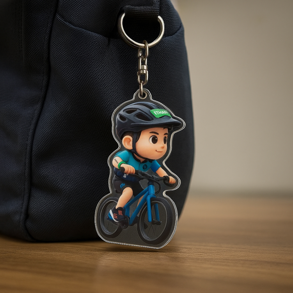 Personalized Acrylic Cartoon Keychain Custom Figure Keychain Photo Bag Charm Unique Keepsake Gift For Boyfriend Anniversary Birthday Valentine's Day Gifts - CustomPhotoKeychainAU