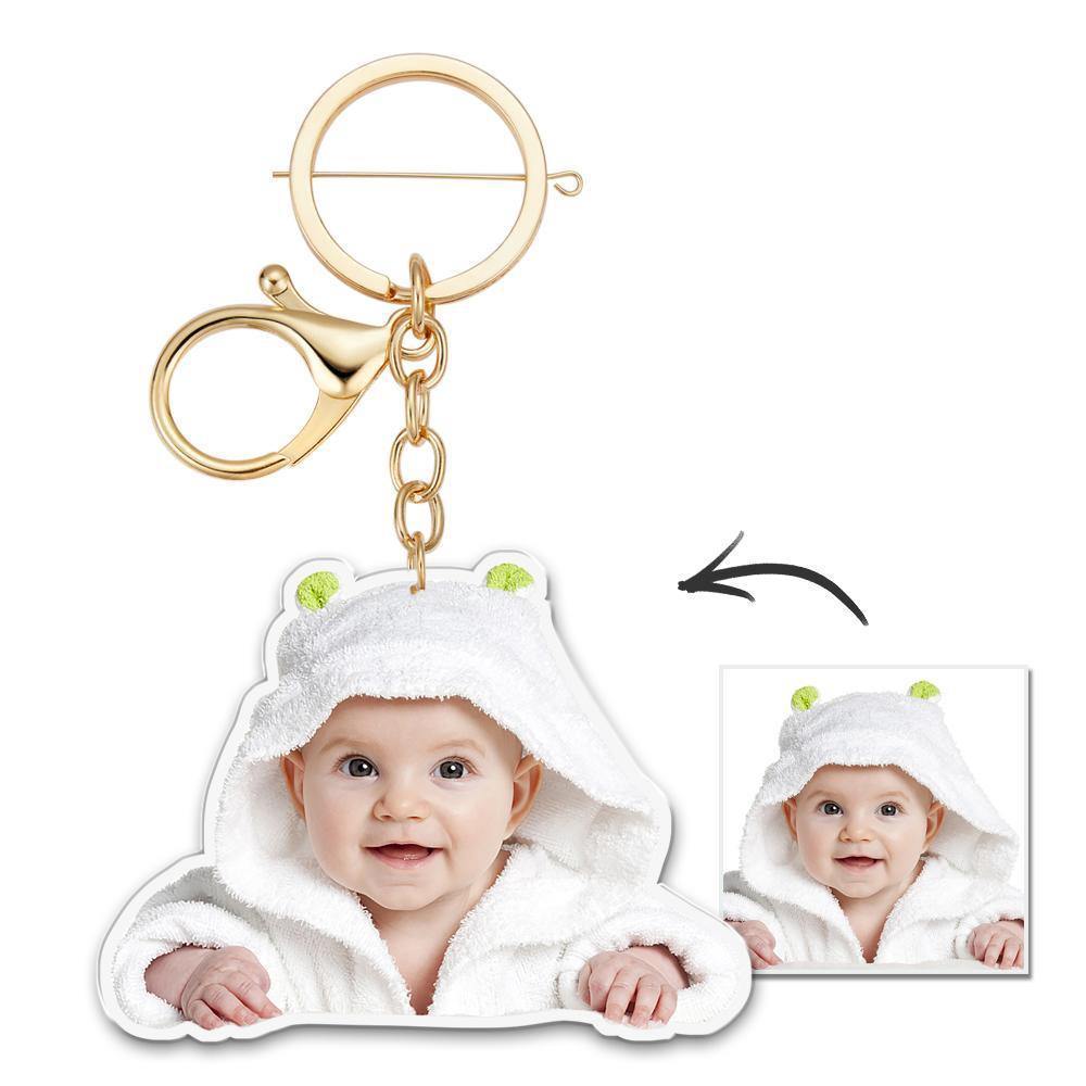 Custom Baby Photo Keyring Acrylic Personalized Picture keyring Christmas Gift - myphotokeyringau