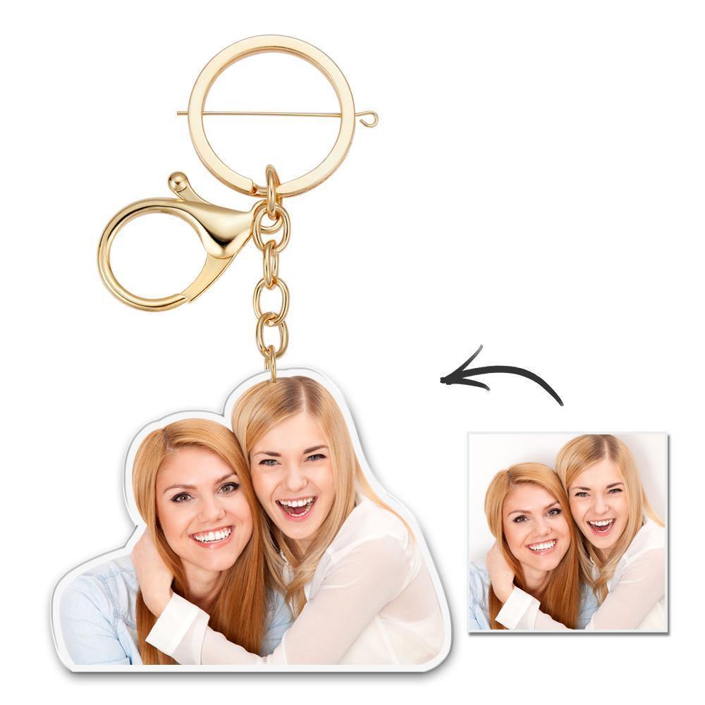 Custom Photo Keychain Acrylic Personalized Picture keyring Christmas Gift For Best Friend - myphotokeyringau