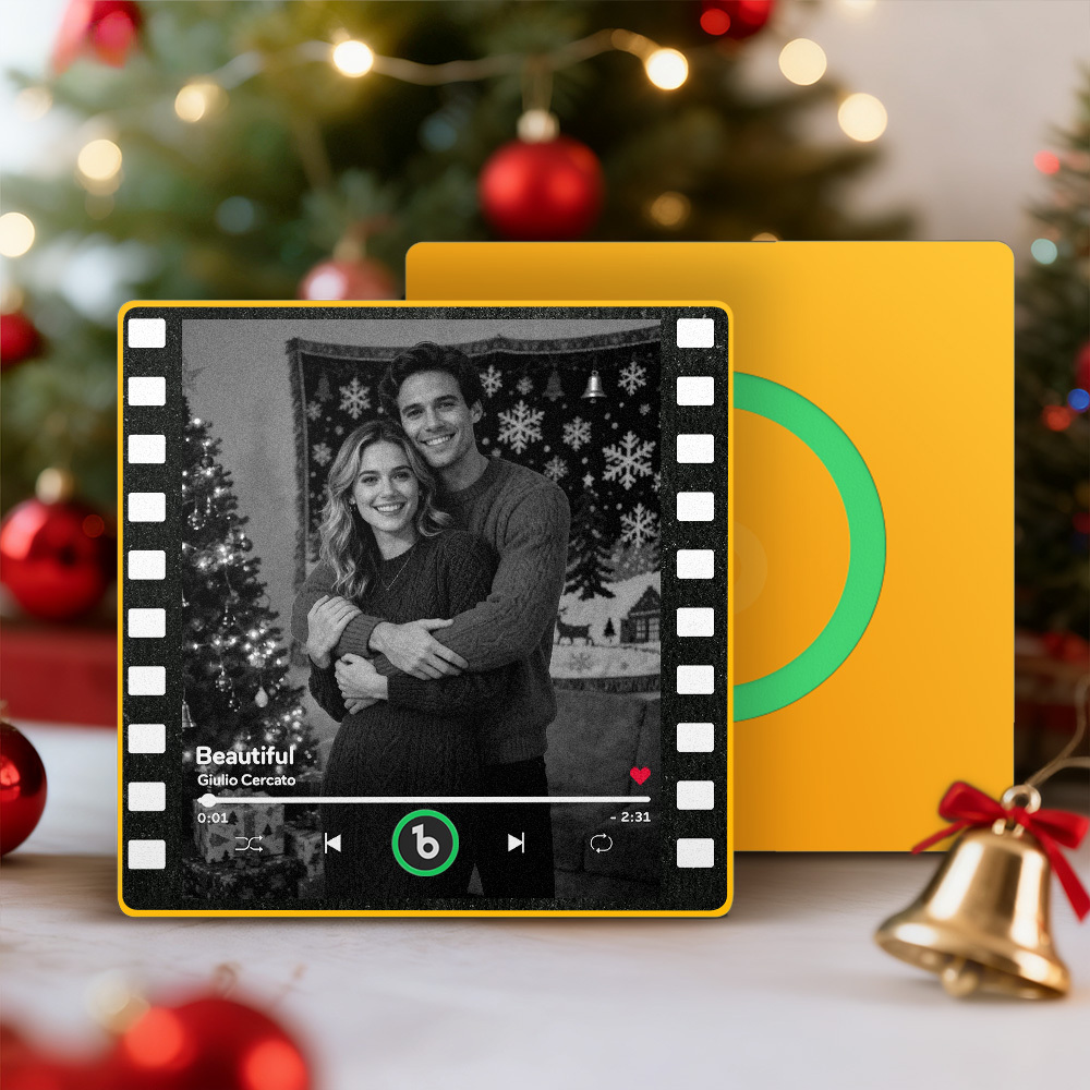 Christmas Gifts Custom Music Fridge Magnets Colorful Frame Album Fridge Magnet Can Play Songs Gift for Her - CustomPhotoKeychainAU