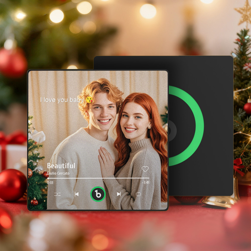 Christmas Gifts Custom Music Fridge Magnets Custom Photo Frames Fridge Magnets Music Wall Stickers Photo Stickers Song Magnets That Can Play Music for Your Loved Ones - CustomPhotoKeychainAU