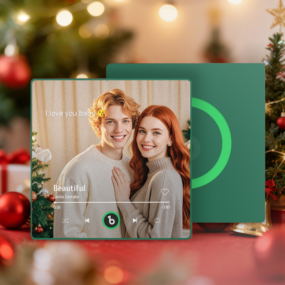 Christmas Gifts Custom Music Fridge Magnets Custom Photo Frames Fridge Magnets Music Wall Stickers Photo Stickers Song Magnets That Can Play Music for Your Loved Ones - CustomPhotoKeychainAU